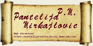 Pantelija Mirkajlović vizit kartica